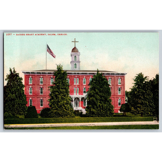 Salem OR Oregon Sacred Heart Academy Divided Back Postcard Edward H Mitchell