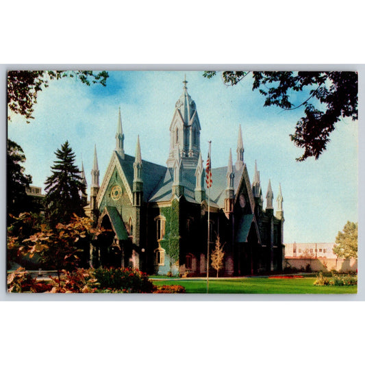 Salt Lake City UT Utah Temple Square The Assembly Hall Chrome Postcard Unused
