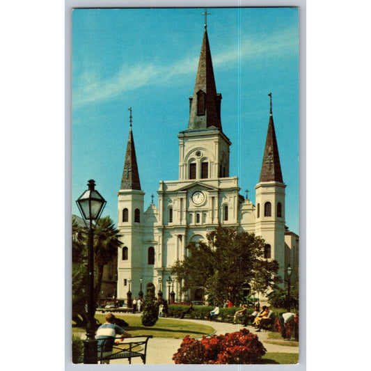 New Orleans LA Louisiana St Louis Cathedral Unused Postcard Chrome