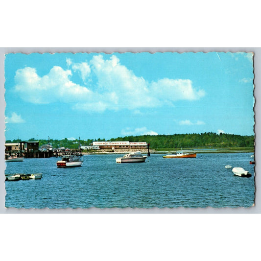 Wells ME Maine The Harbor Walt Reyelt Eastern 1975 Chrome Postcard Unused