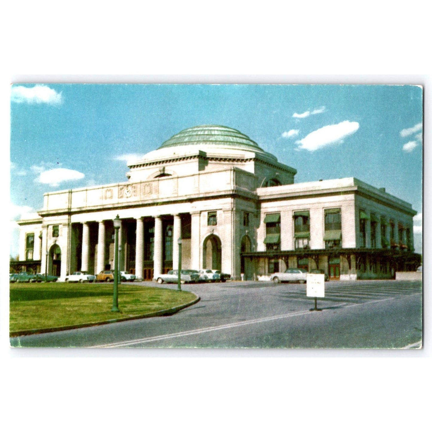 Richmond VA Virginia Broad Street Station Train Railroad Postcard Kodachrome