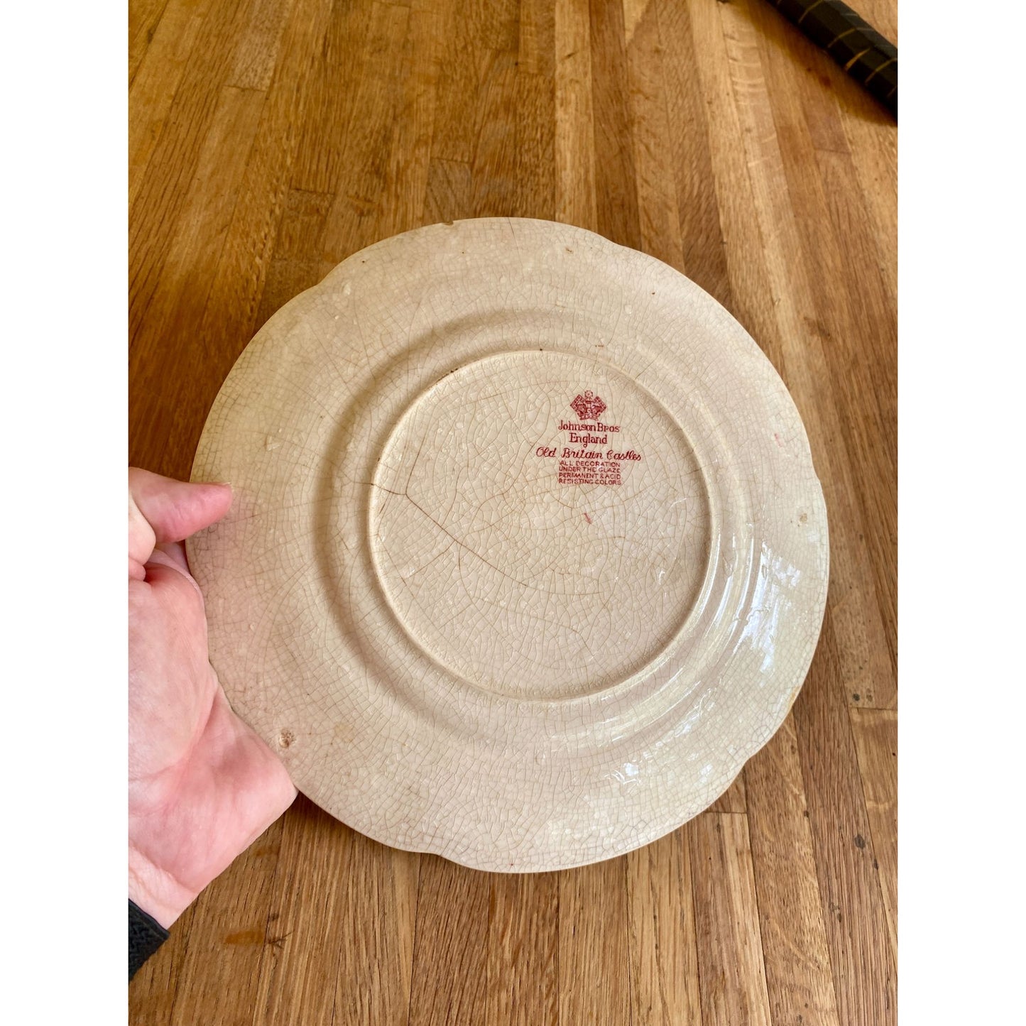 Johnson Bros Old Britain Castles Red Transferware Plate 10" Made In England