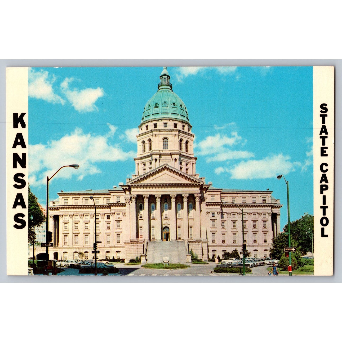 Topeka KS Kansas State Capitol East View From 9th Street Chrome Postcard L Witt