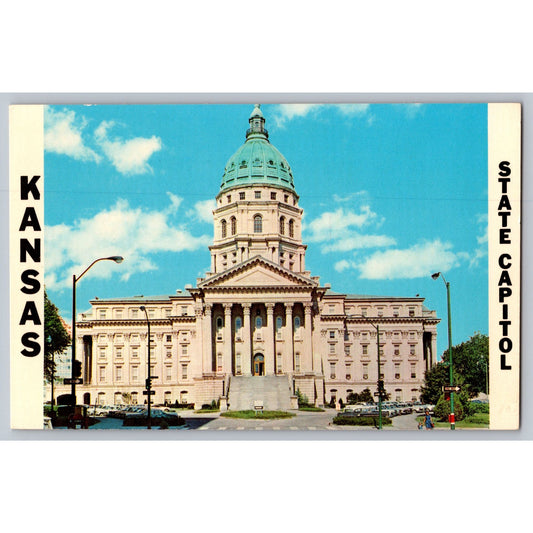 Topeka KS Kansas State Capitol East View From 9th Street Chrome Postcard L Witt