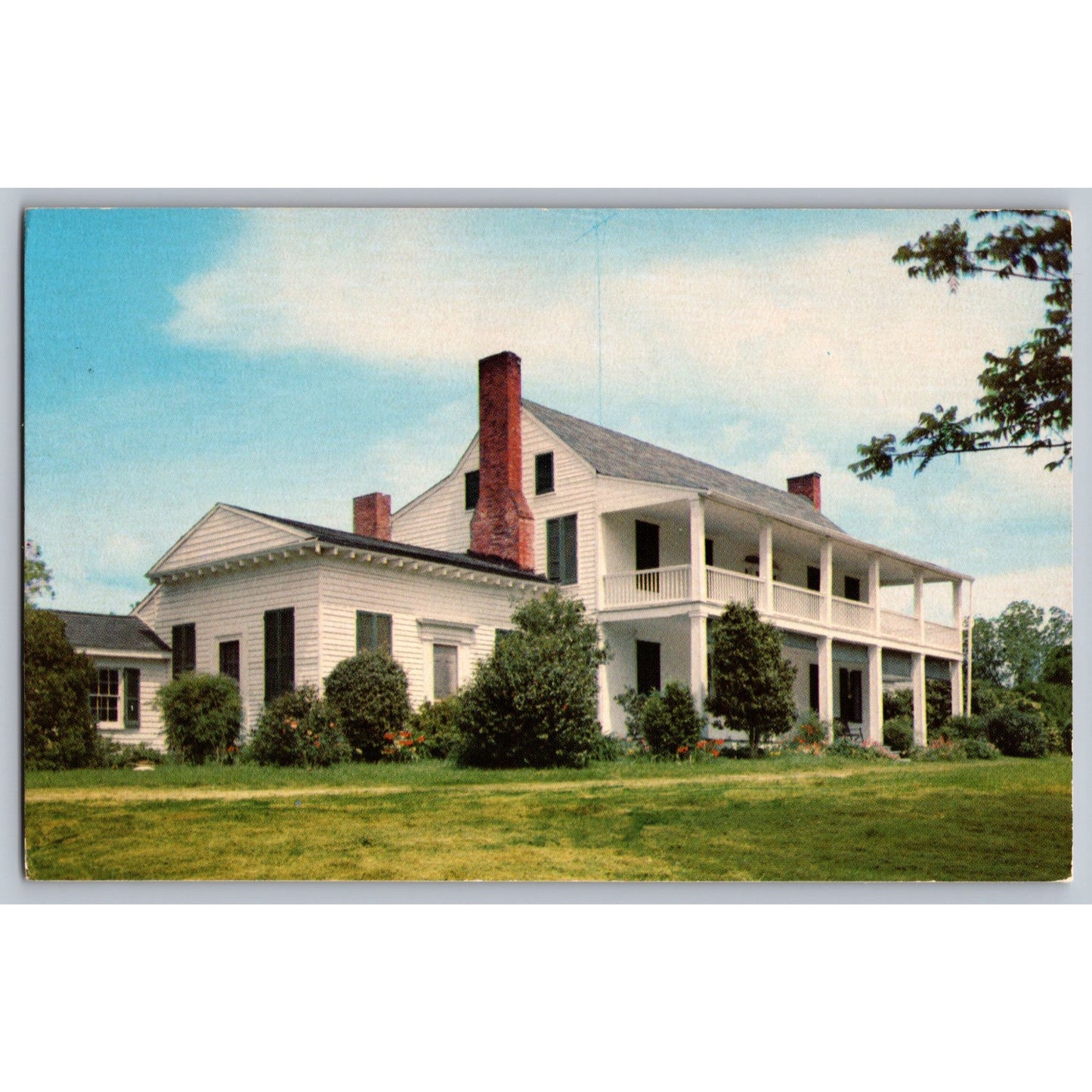 Natchez MS Mississippi Mount Repose Plantation Chrome Postcard Deep South Card