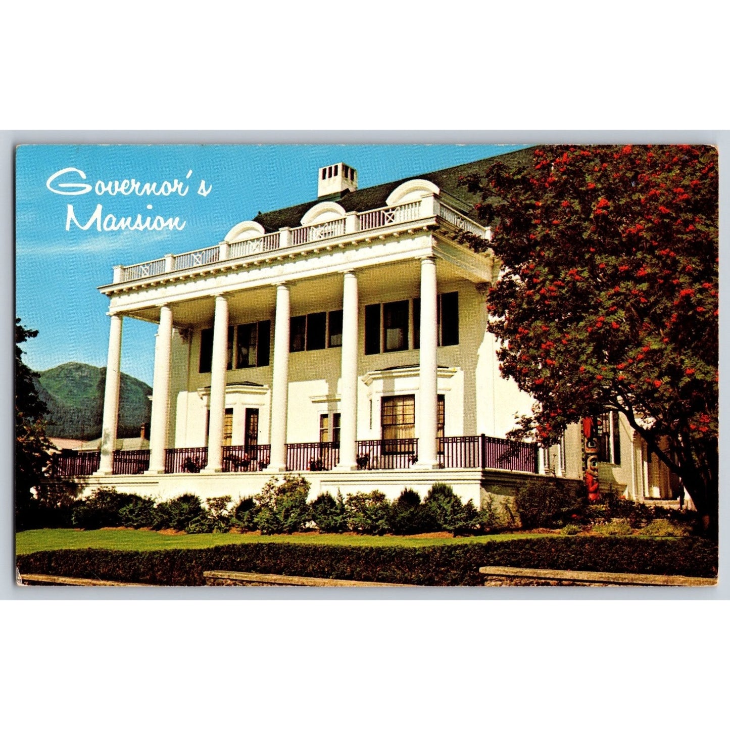 Juneau AK Alaska Governor's Mansion Chrome Postcard Unused