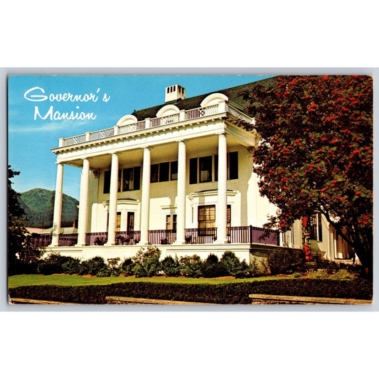 Juneau AK Alaska Governor's Mansion Chrome Postcard Unused