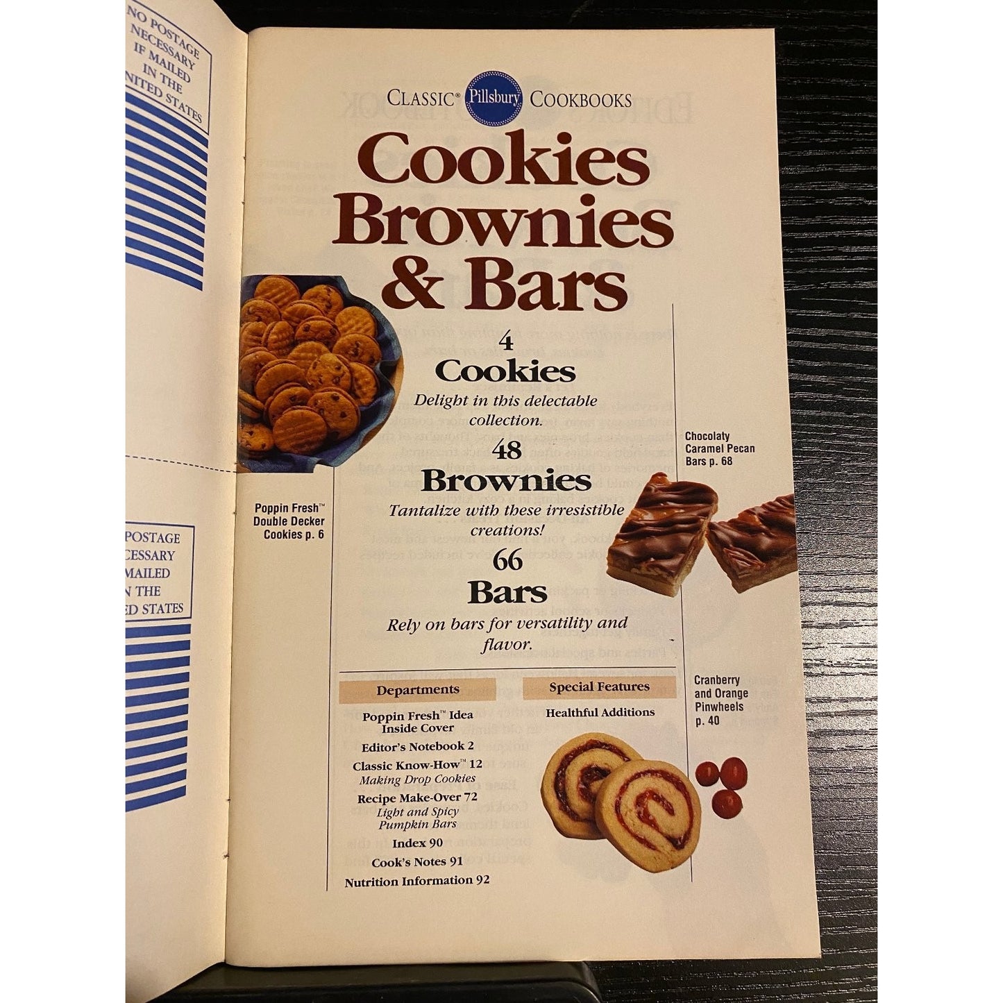 Classic Pillsbury Booklet Cookbook September 1991 #127 Cookies Brownies Bars