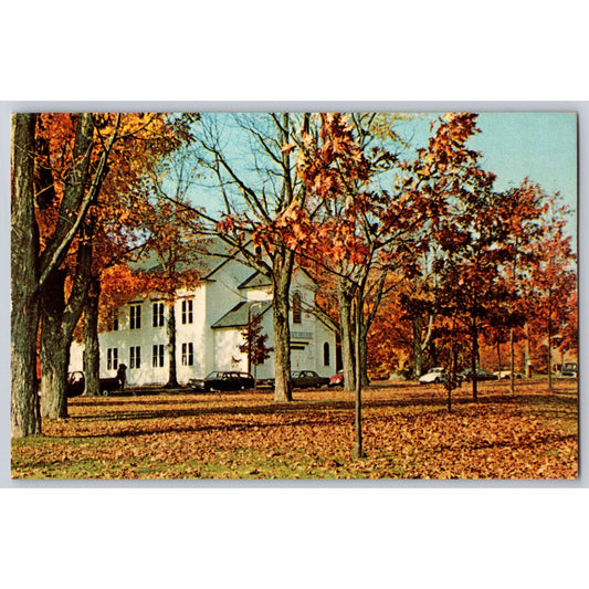 Henniker NH New Hampshire Town Hall Chrome Postcard Russ White Enterprises