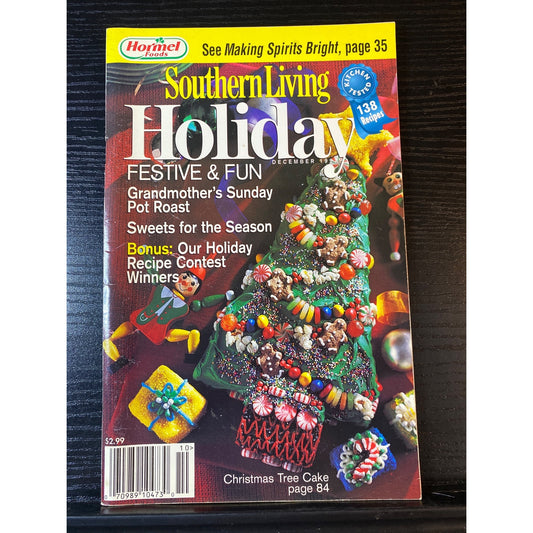 Southern Living Holiday Recipes December 1997 Festive Fun Cookbook Booklet