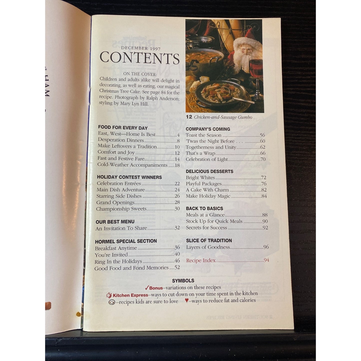 Southern Living Holiday Recipes December 1997 Festive Fun Cookbook Booklet