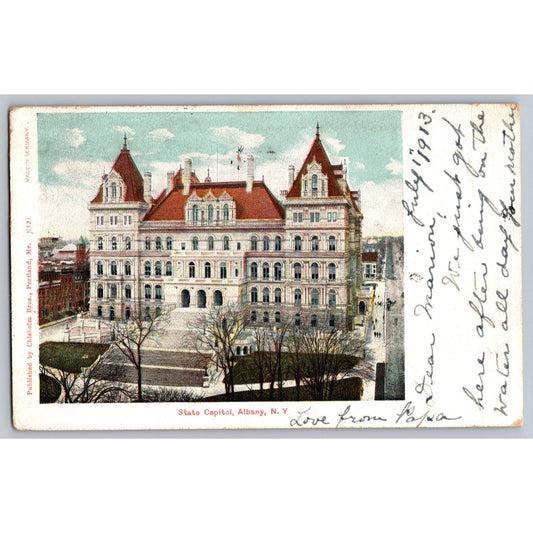 Albany NY New York State Capitol 1903 Undivided Back Postcard Used Germany