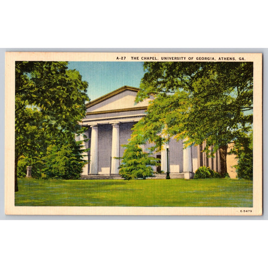 Postcard GA Georgia Athens University Of Georgia The Chapel UGA White Border