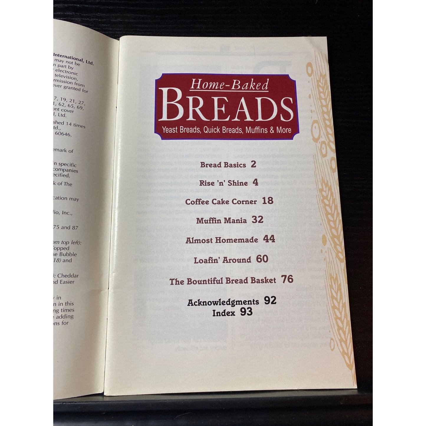 Favorite Brand Name Recipes Home-Baked Breads 1996 Cookbook Booklet