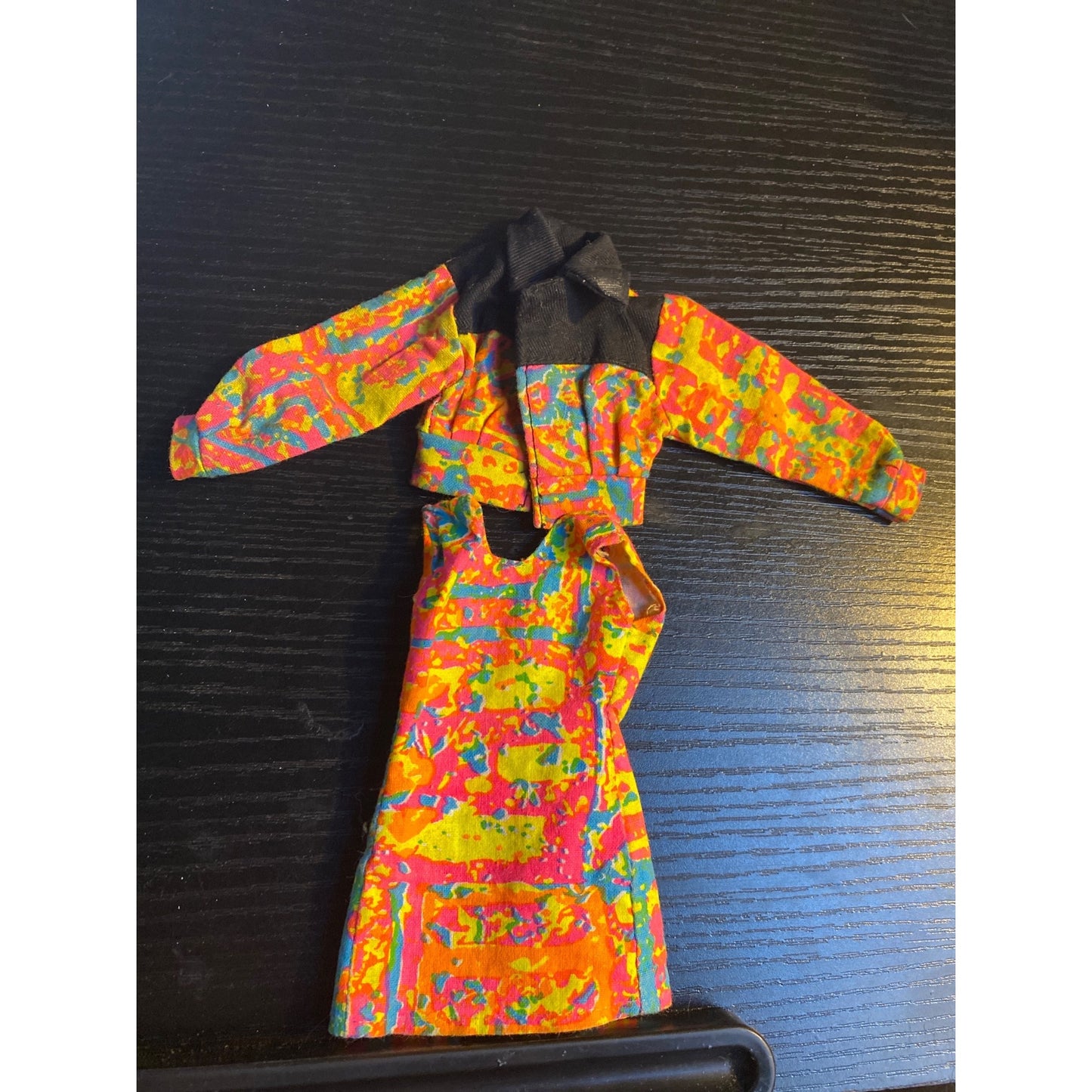 Barbie Fashion Doll Modern Dress & Jacket Set 1990s Multicolor Psychedelic