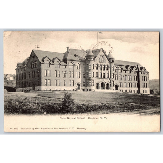 Oneonta NY New York State Normal School 1905 Undivided Postcard Geo Reynolds