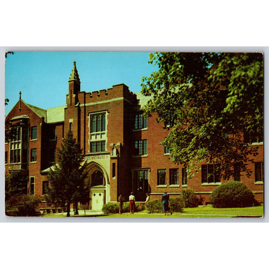 Wheeling WV West Virginia Bethany College Phillips Hall 1950s Chrome Postcard