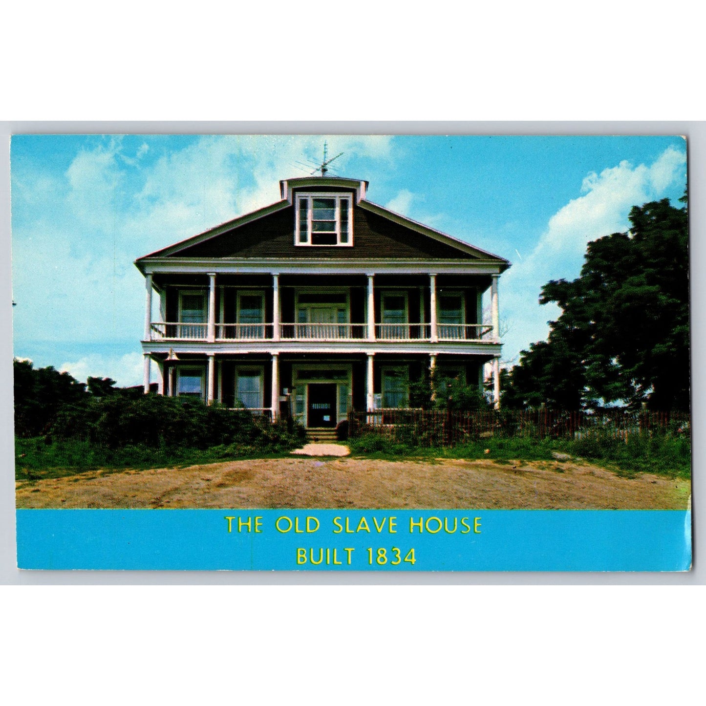 Junction IL Illinois The Old Slave House Chrome Postcard Unused