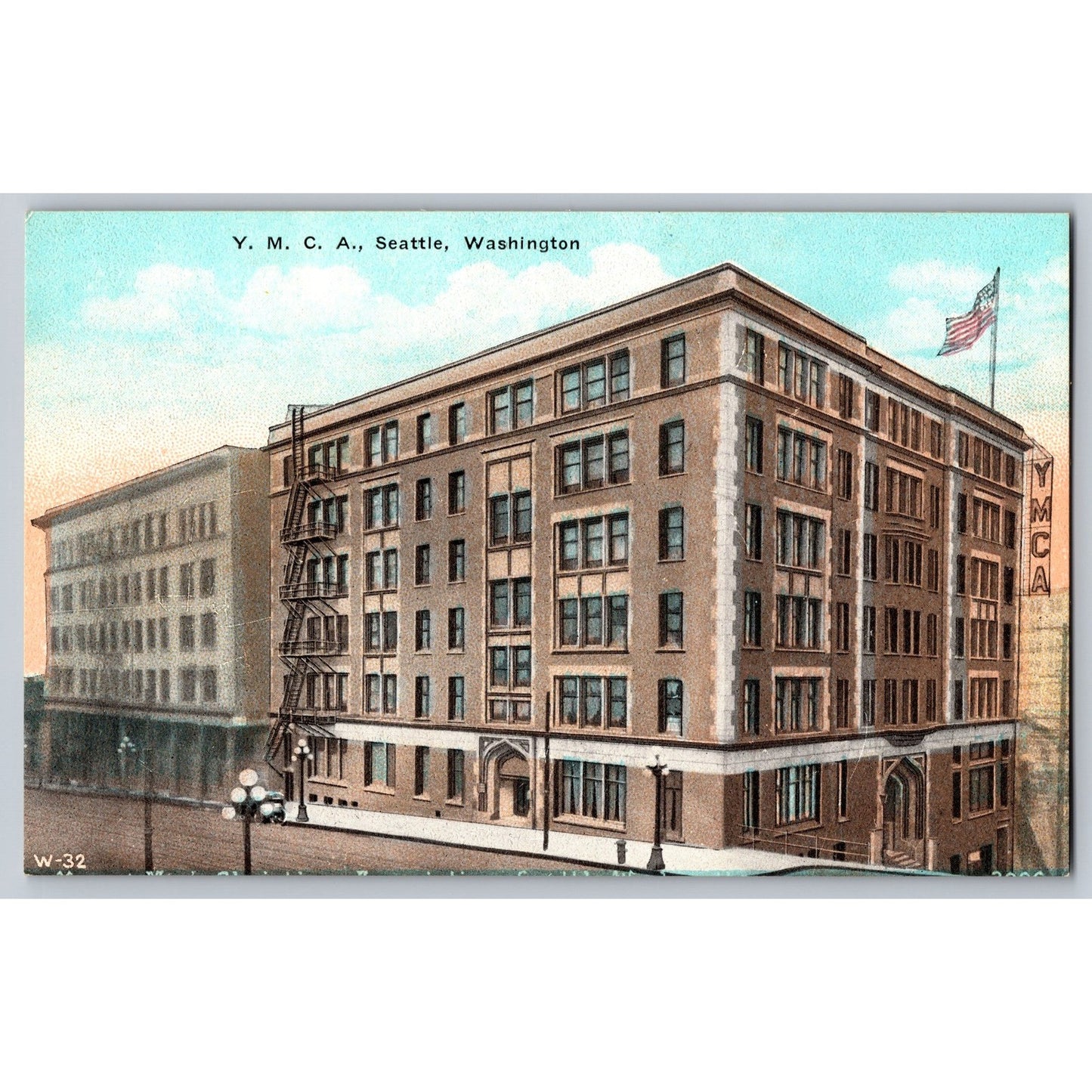 Seattle WA Washington YMCA Building Divided Back Postcard Pacific Novelty