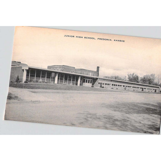 Fredonia KS Kansas Junior High School Divided Back Postcard Unused