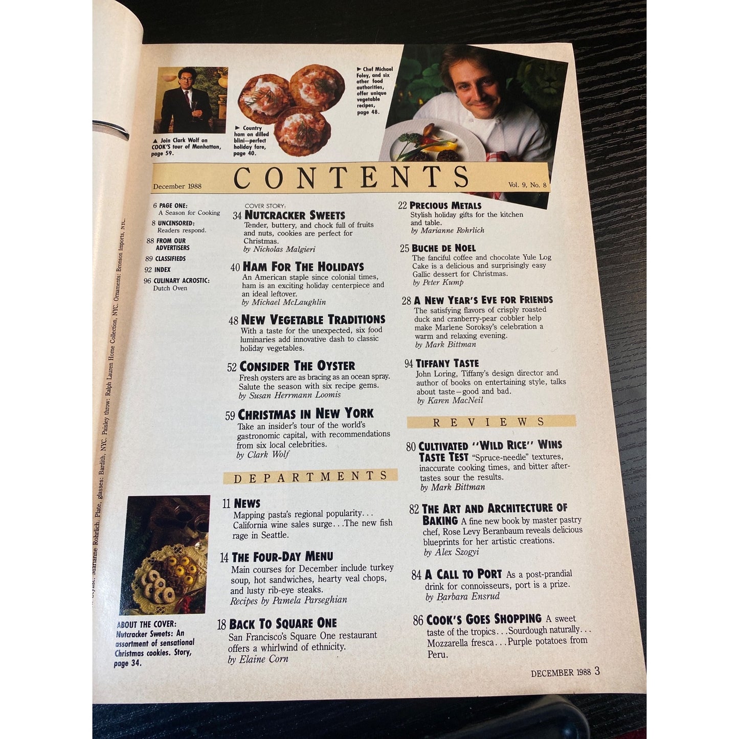 Cook's Magazine Cooking In American Dec 1988 An American Christmas Issue