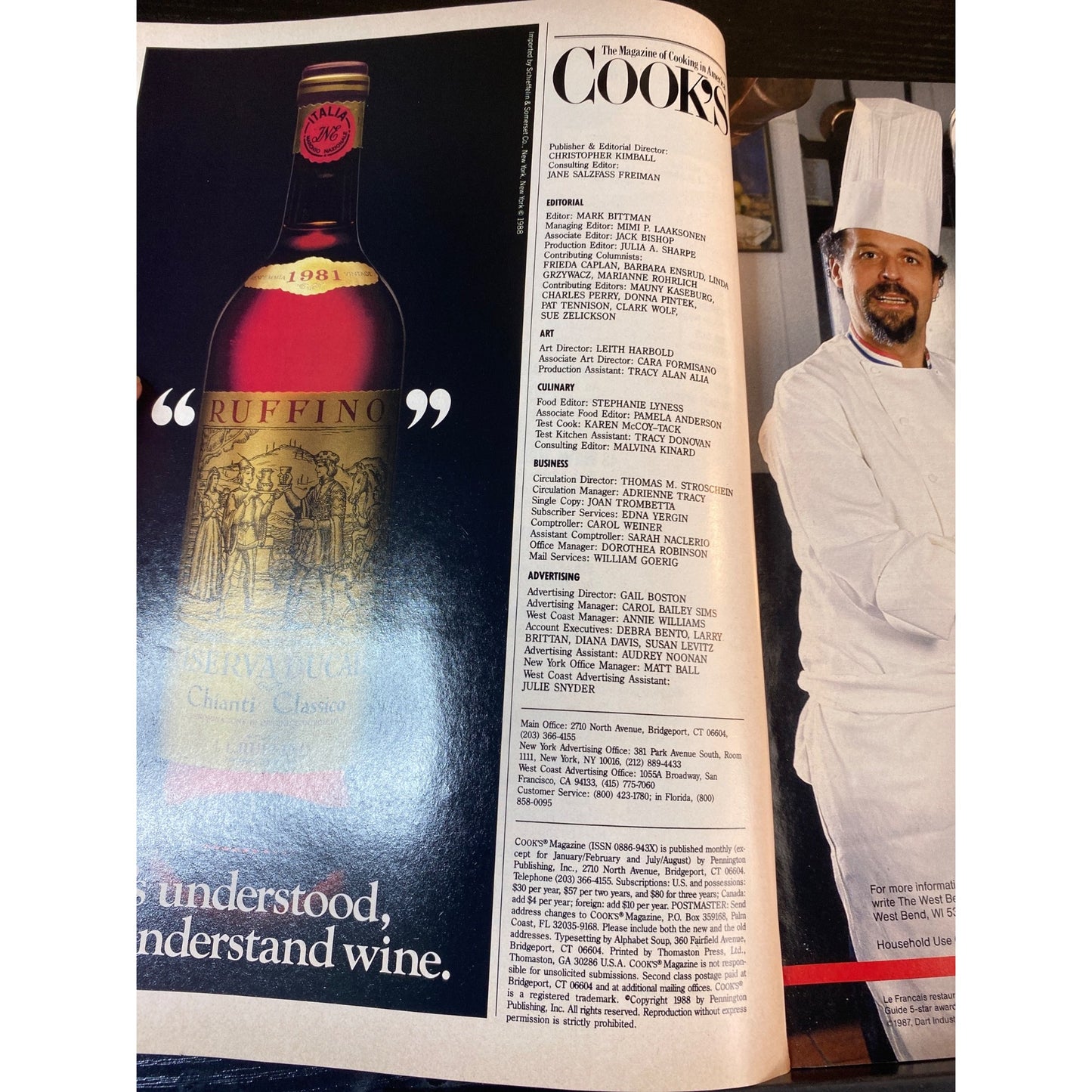 Cook's Magazine Cooking In American Dec 1988 An American Christmas Issue