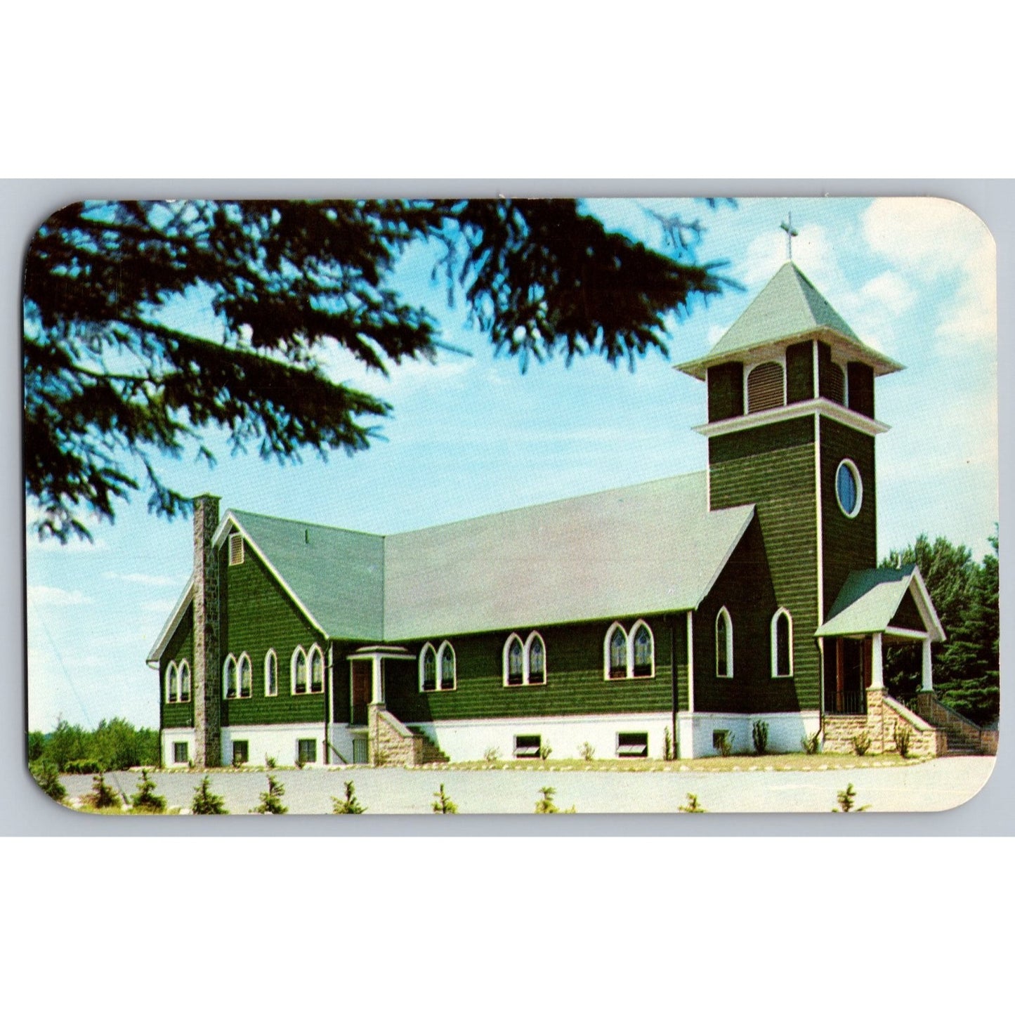 East Stroudsburg PA Pennsylvania Our Lady of the Lake Church Pocono Mtn Postcard