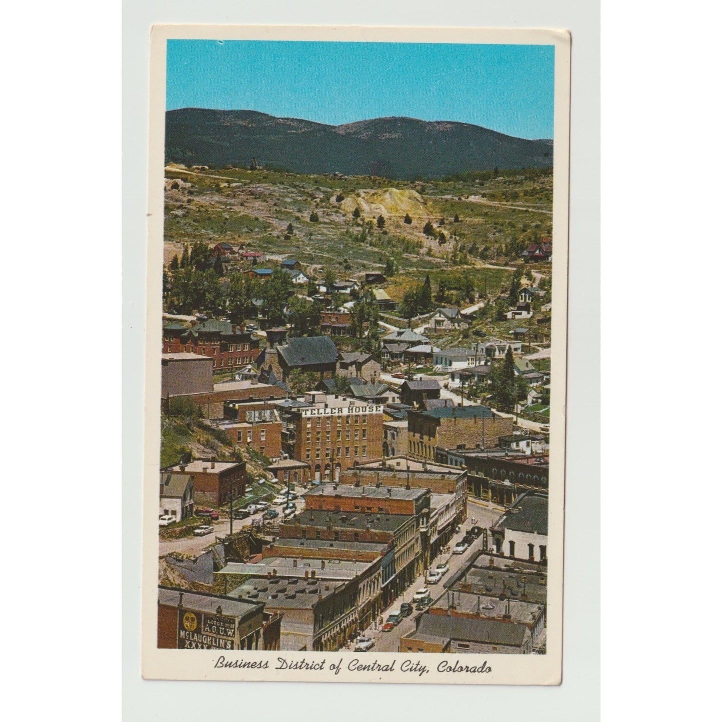 Central City CO Colorado Business District 1950s Chrome Postcard Unused