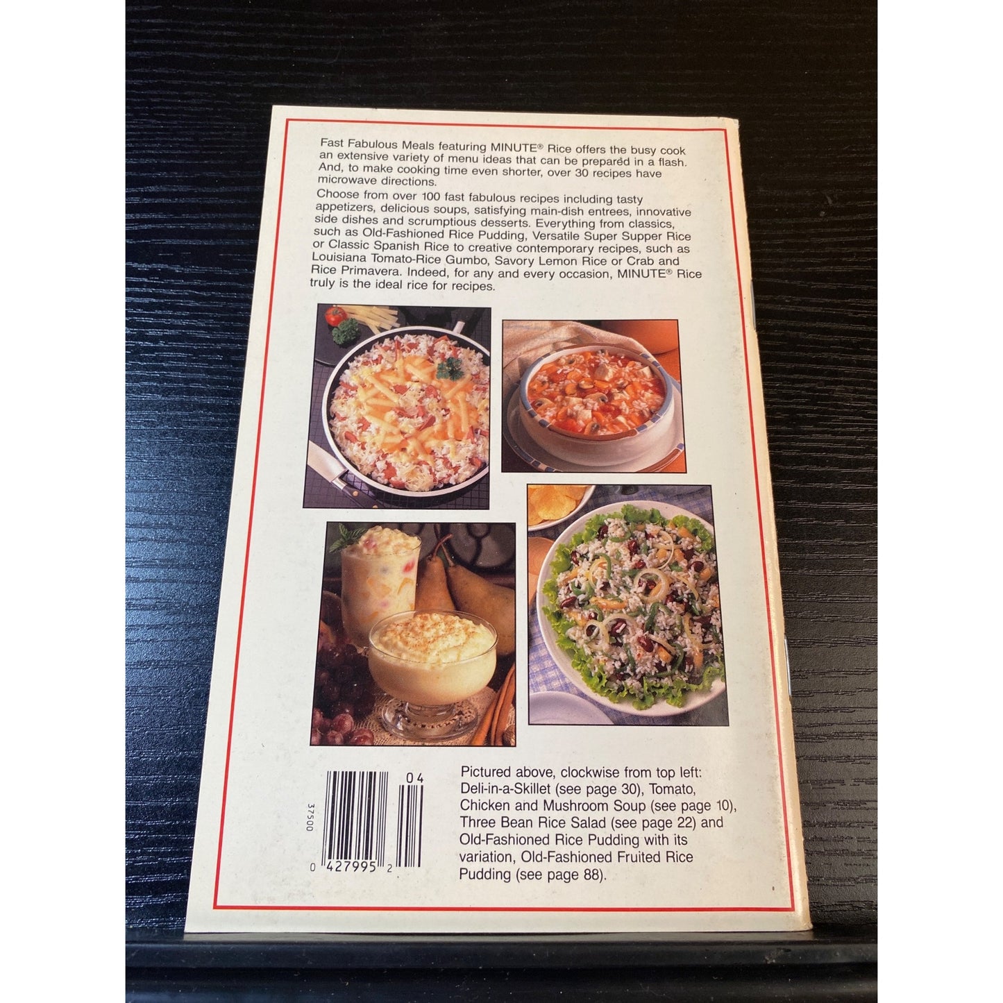 Favorite Recipes Minute Rice Fast Fabulous Meals Recipe Book 1989 Cookbook Booklet