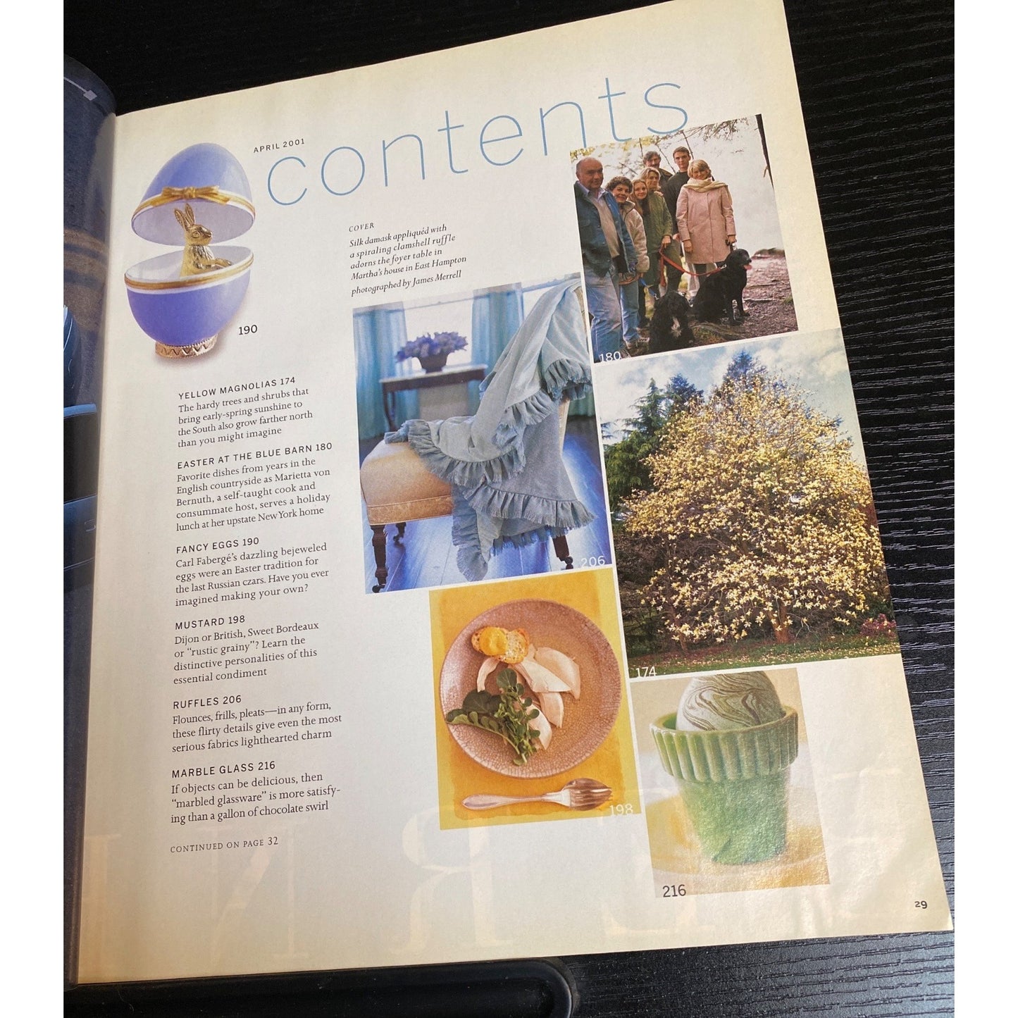 Martha Stewart Living Magazine April 2001 Spring Edition Entertaining Cooking Gardening Tips Collectible