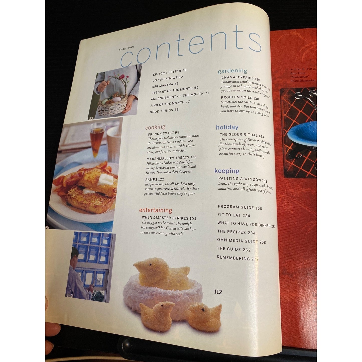 Martha Stewart Living Magazine April 2001 Spring Edition Entertaining Cooking Gardening Tips Collectible