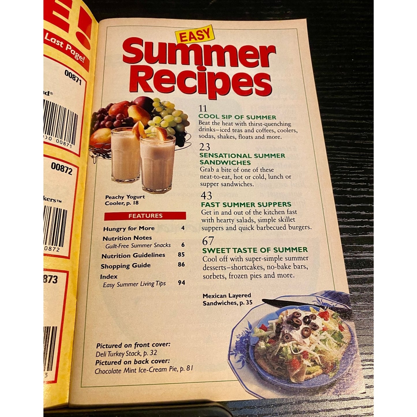 Cookbook Booklet Betty Crocker 1995 Aug Easy Summer Recipes