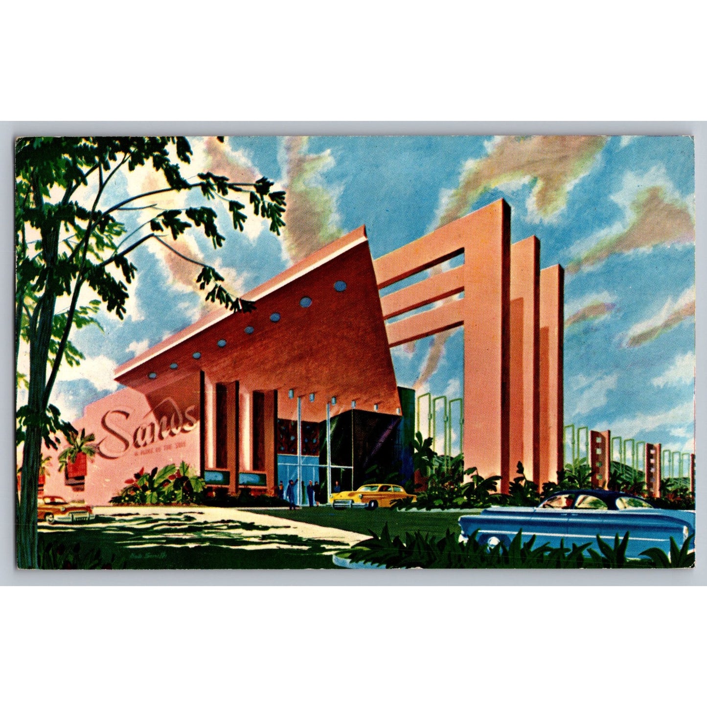 Las Vegas NV Nevada The Sands Illustrated 1962 Postcard Used
