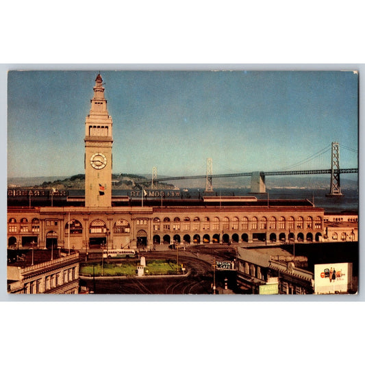 San Francisco CA California Ferry Building Hubert A Lowman Chrome Postcard