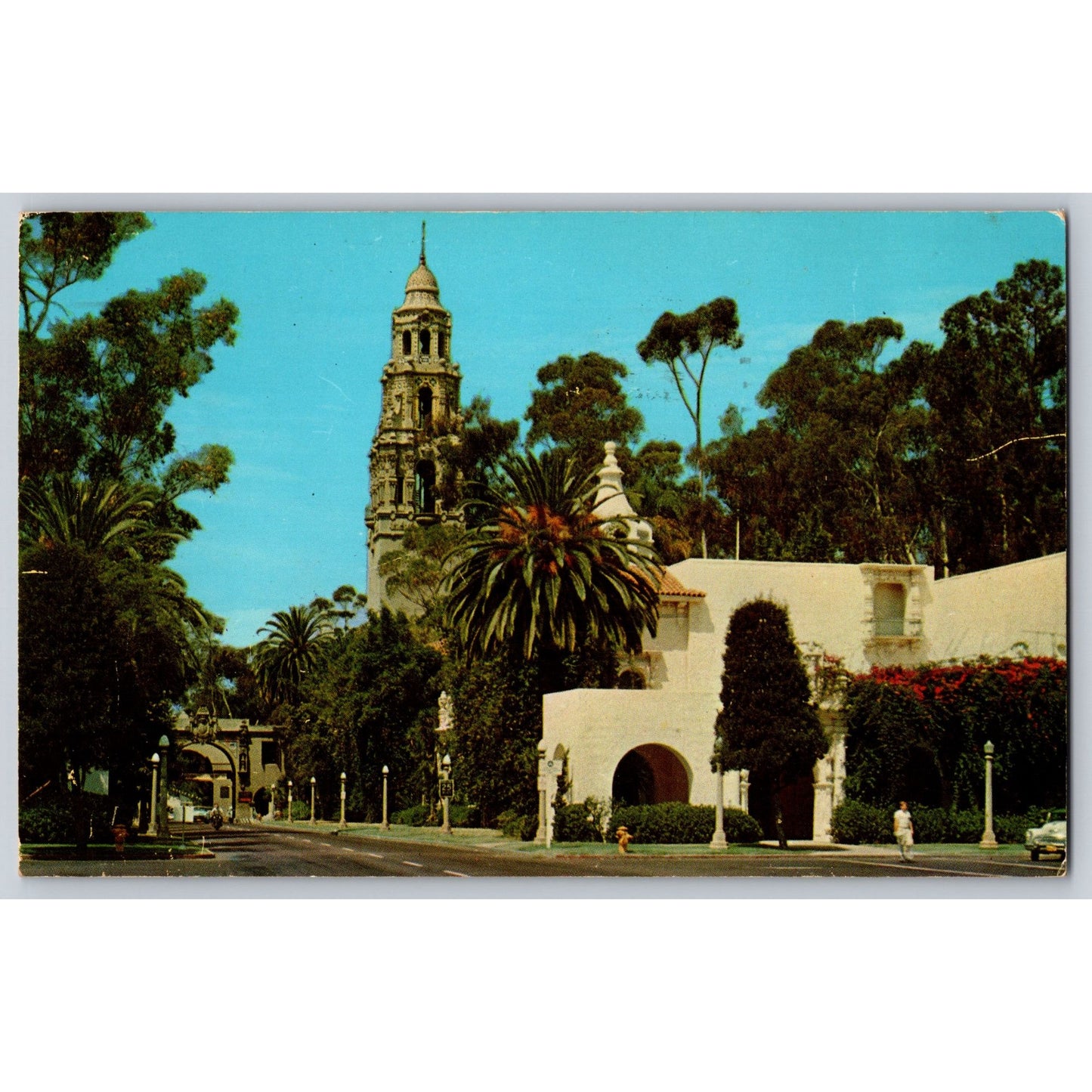 San Diego CA California Balboa Park Tower Plaza Of Panama Chrome Postcar