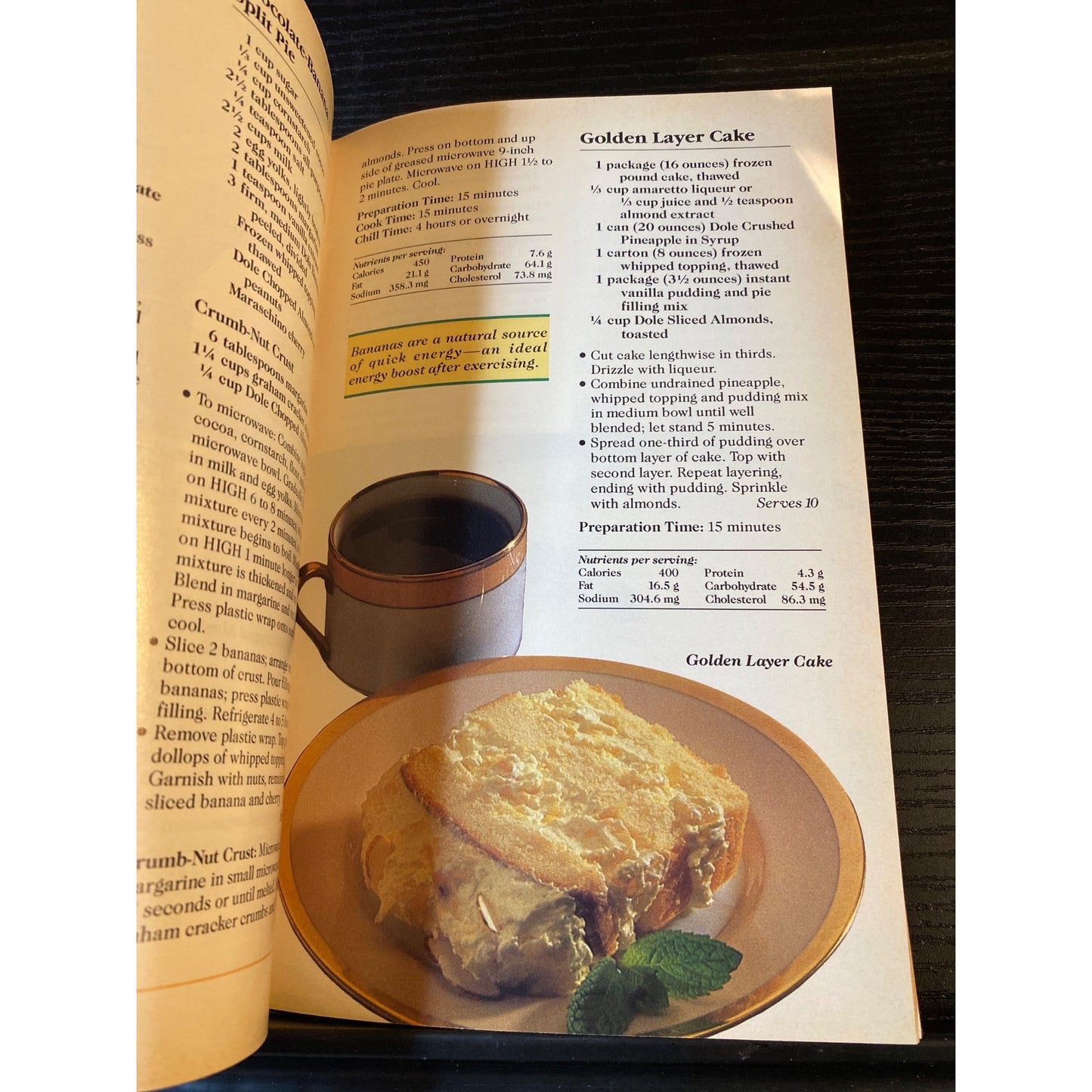 Favorite Recipes Dole Tempting & Timesaving Ideas April 1991 Cookbook Booklet