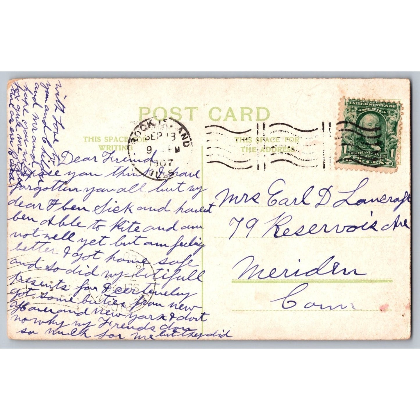 Rock Island IL Illinois Old Davenport House Government Arsenal 1907 Postcard