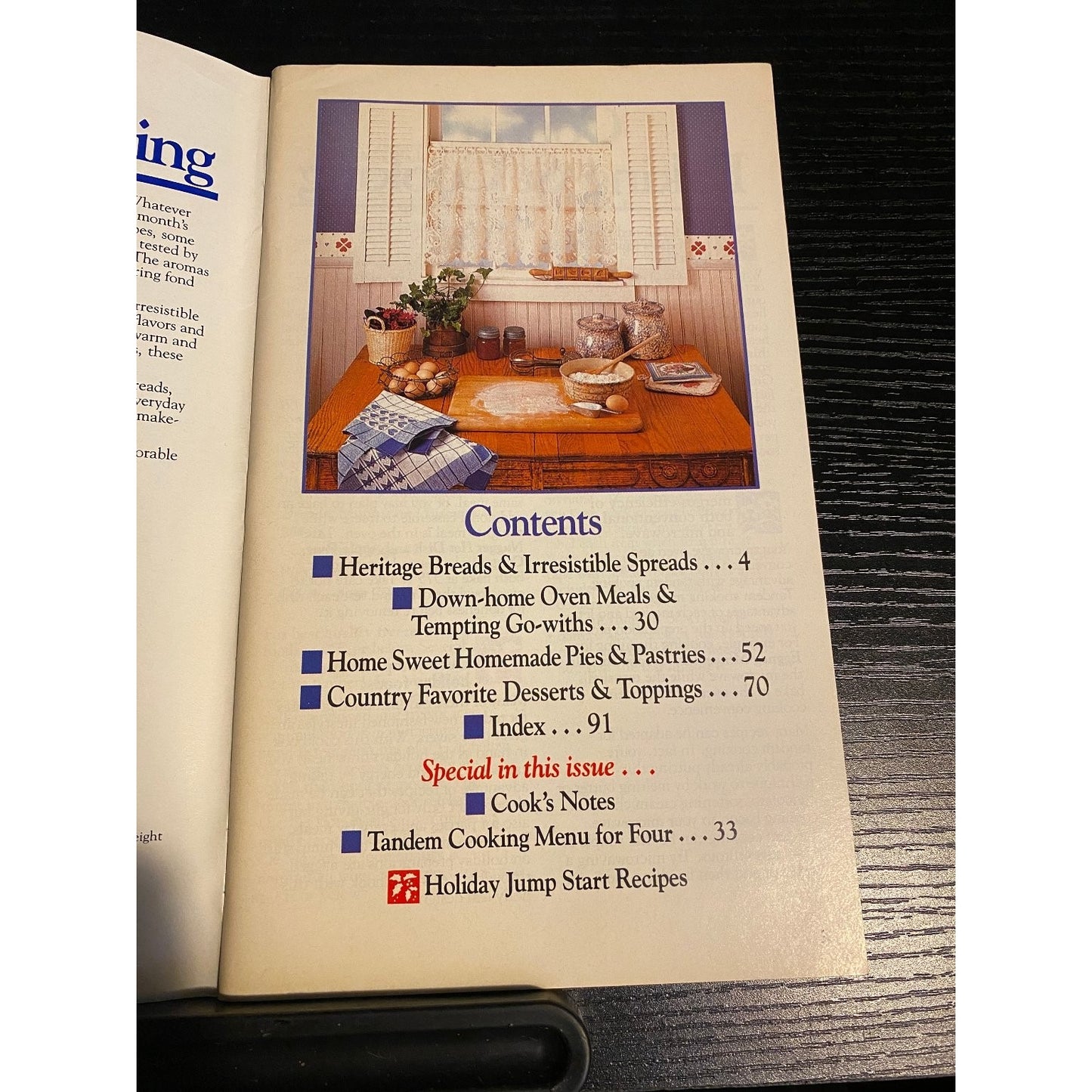 Pillsbury Classic Cookbook Booklet 1989 Country Baking  Cooking Holiday Recipes