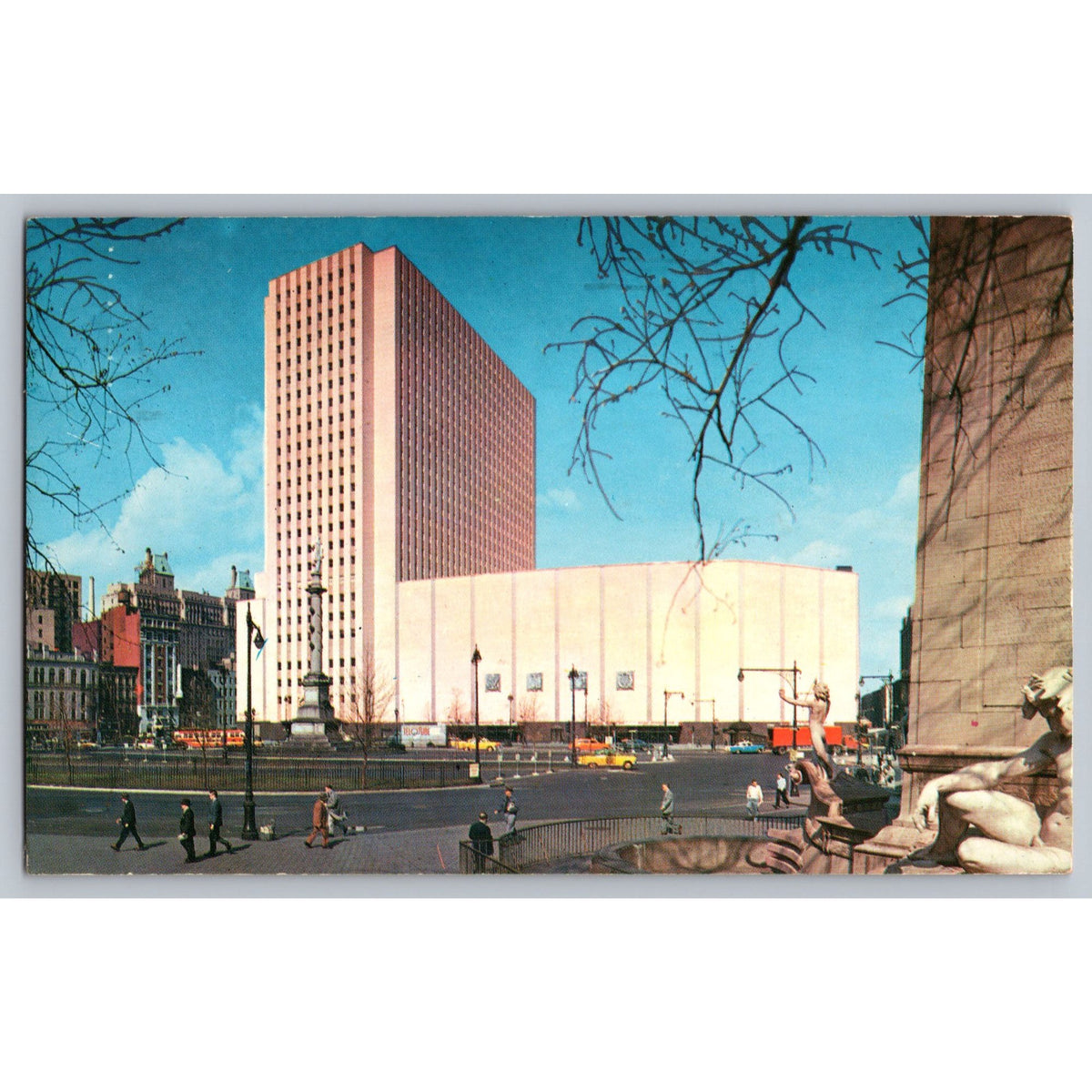 New York City NY Coliseum 1960s Chrome Postcard Used