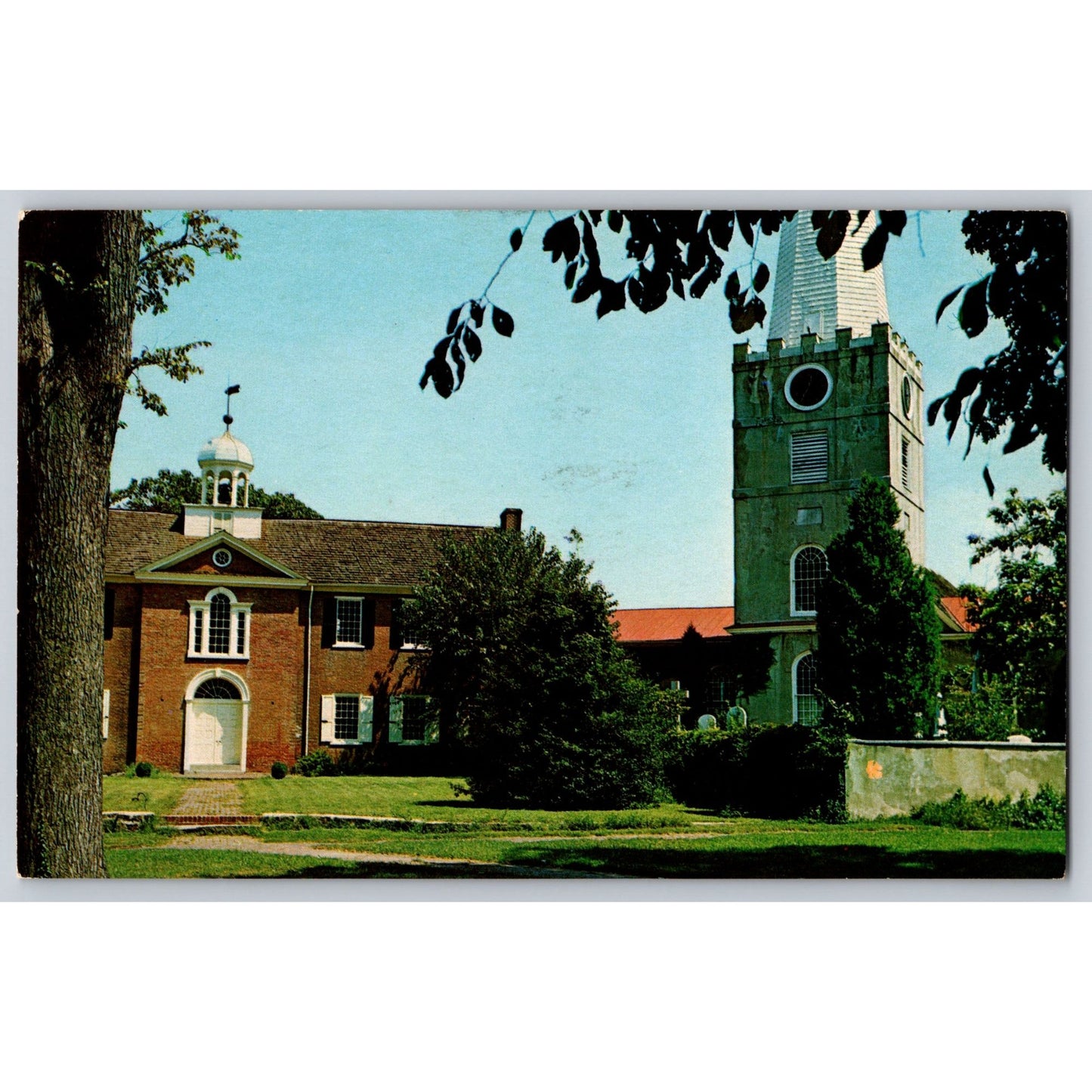New Castle DE Delaware Protestant Immanuel Episcopal Church Cemetery Postcard