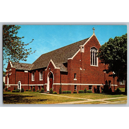 Montoursville PA Pennsylvania Bethel E U B  Church 1950s Chrome Postcard Unused