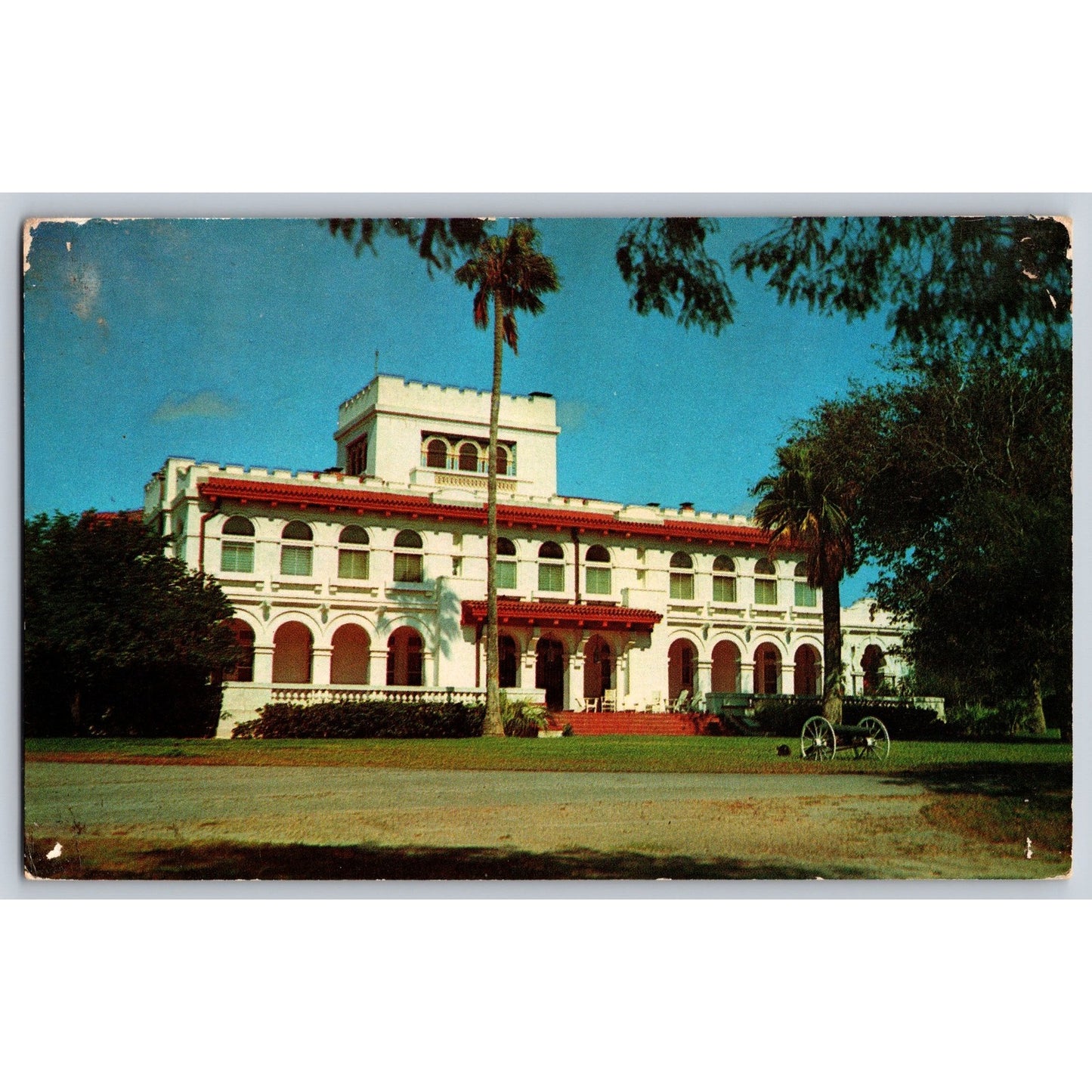 Kingsville TX Texas King Ranch Home 1950s Chrome Postcard Unused