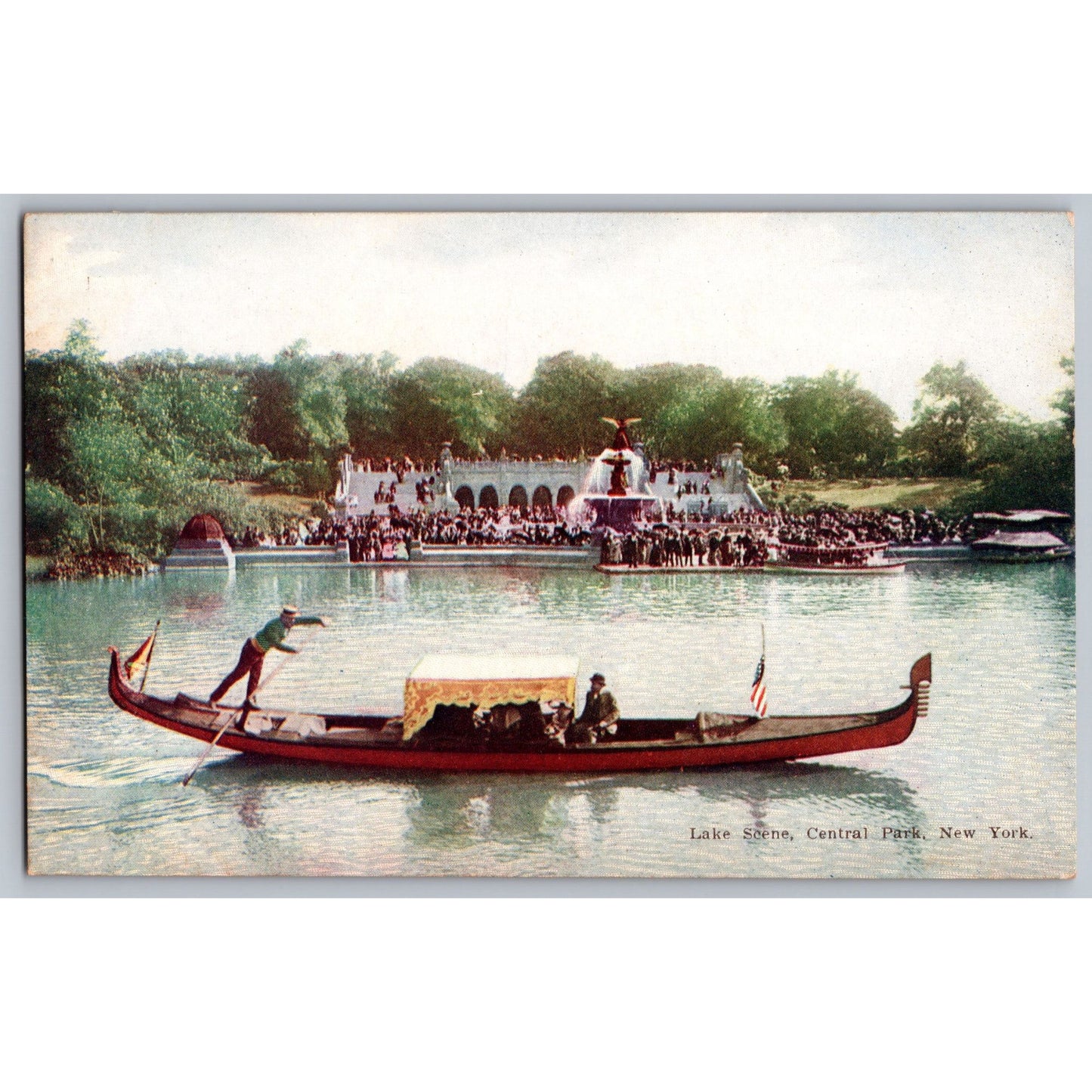 New York City NY Lake Scene Central Park Early 1900s Postcard J Koehler Unused