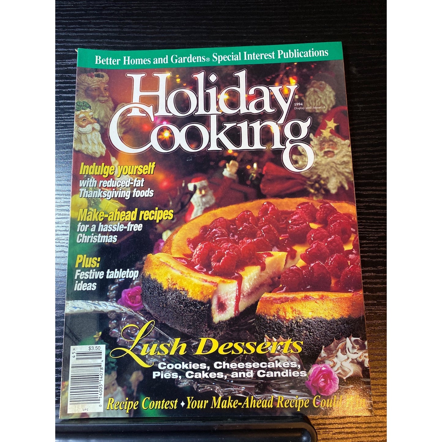 Better Homes & Gardens Holiday Cooking Magazine 1994 Featuring Recipes & Festive Decor Ideas