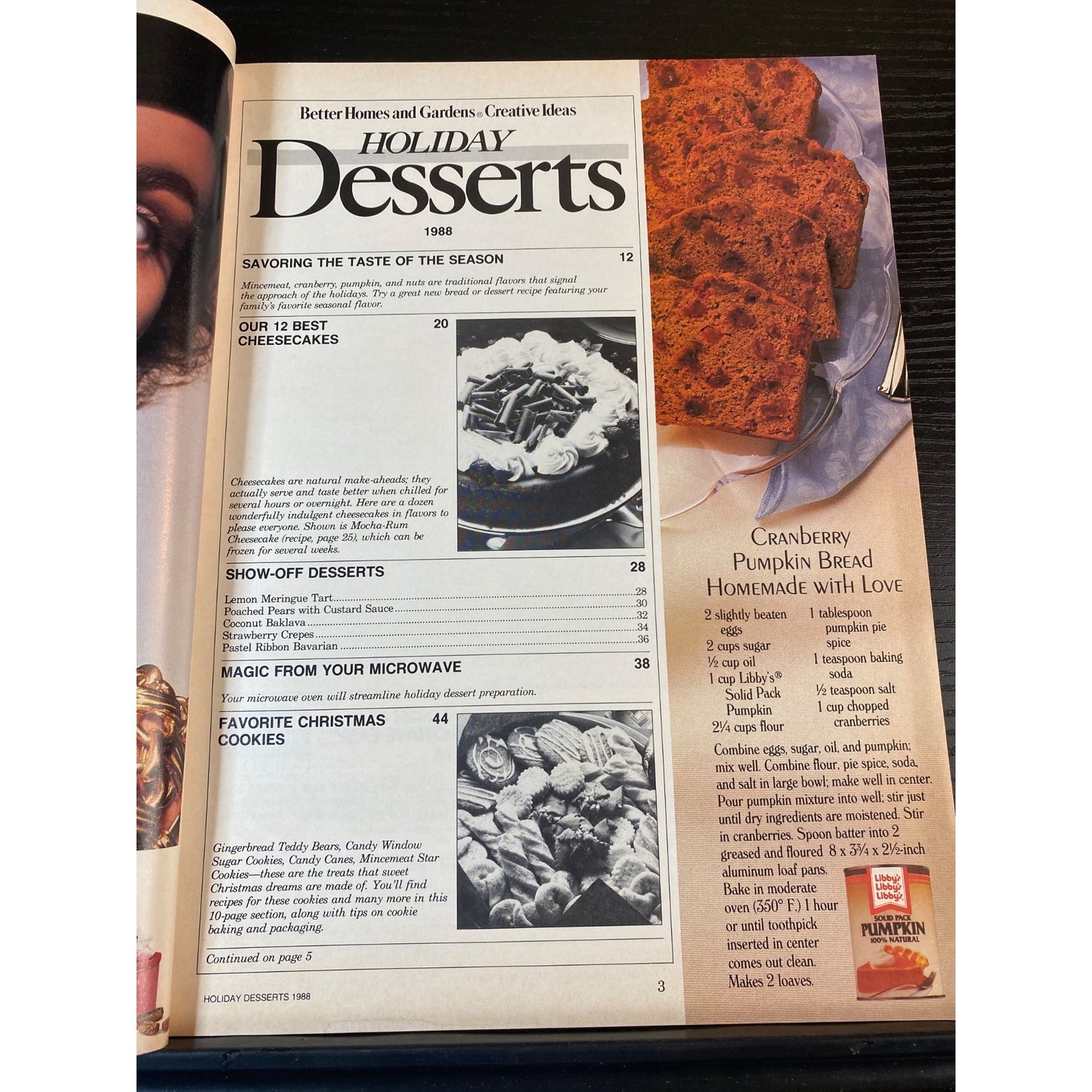 Better Homes And Gardens Holiday Desserts 1988 Magazine Cakes Pies Festive Treat