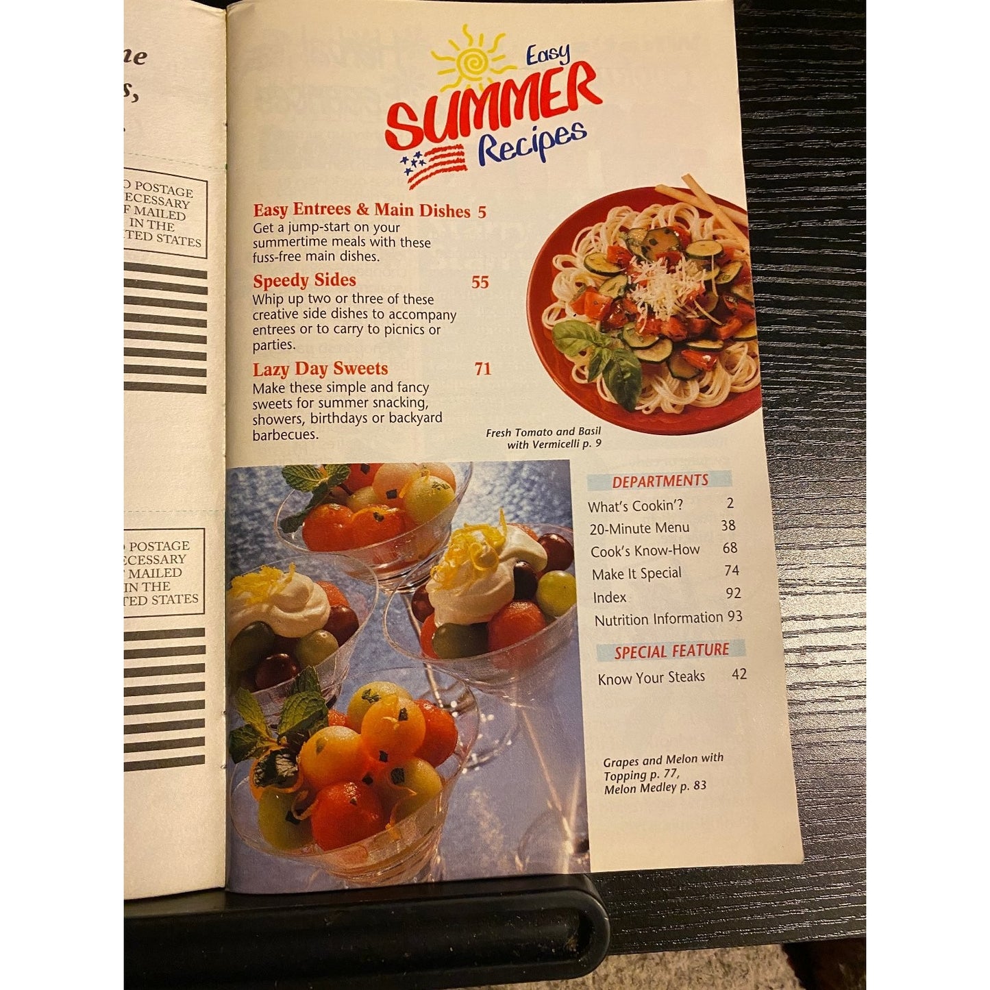 Pillsbury Classic Cookbook Booklet July 1996 #185 Easy Summer Recipes