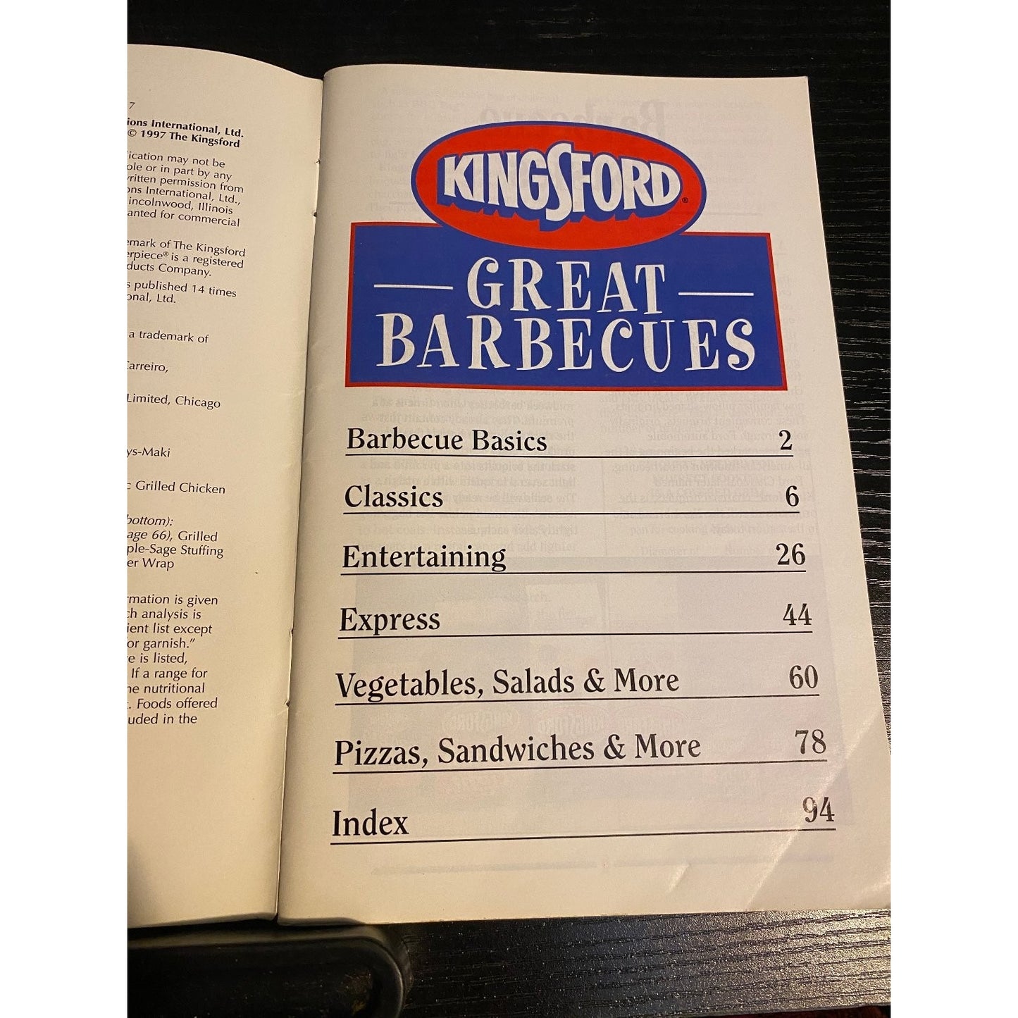 Favorite Brand Cookbook Booklet 1977 Kingsford Great Barbecues Recipes BBQ Grill