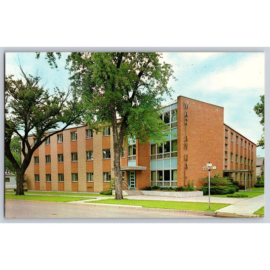 LA Crosse WI Wisconsin Viterbo College Marian Hall Student Hall Chrome Postcard