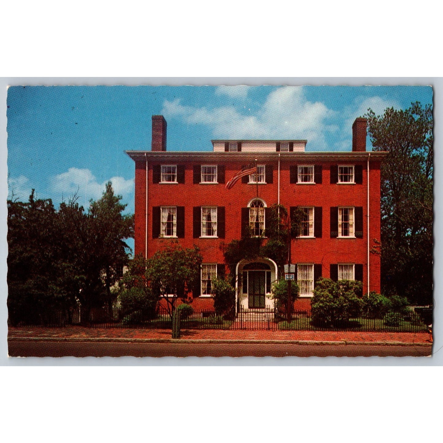 Newburyport MA Massachusetts Cushing House Chrome Postcard Unused
