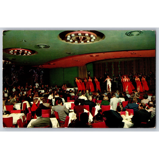 Las Vegas NV Nevada The Sands Copa Room Show Scene & Audience 1950s Chrome Postcard